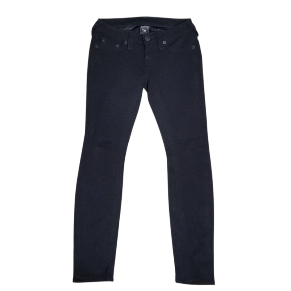 True Religion Women's Stella Ponte Low Rise Skinny Pants 24